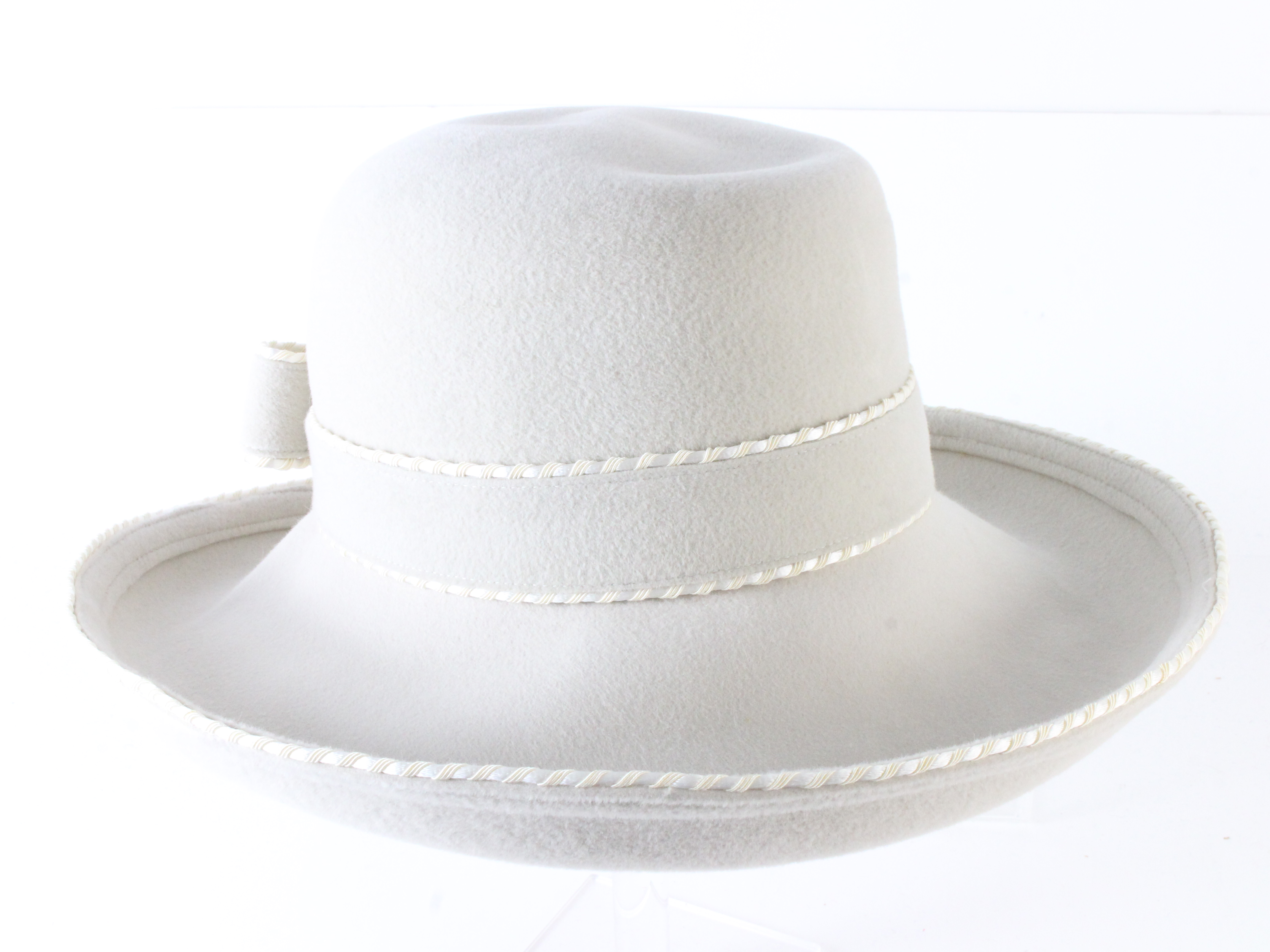 Frank Olive New York Ladies Boutique Off White Felt Hat W  display picture 3