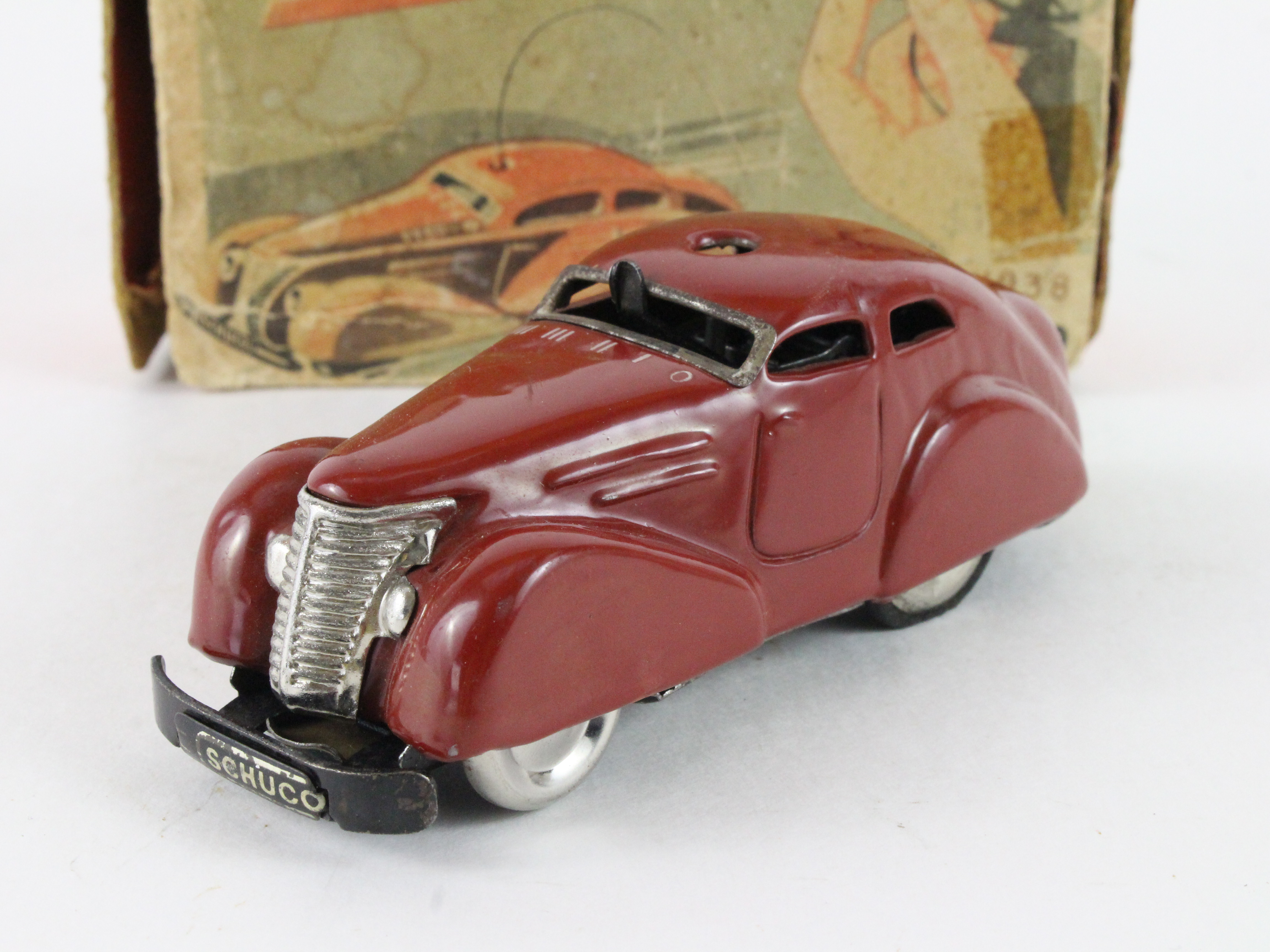 schuco Telesteering 3000 　3台まとめて 古いシュコー 1930's Schuco 3000 Tin Wind-up Telesteering Car Tinplate w