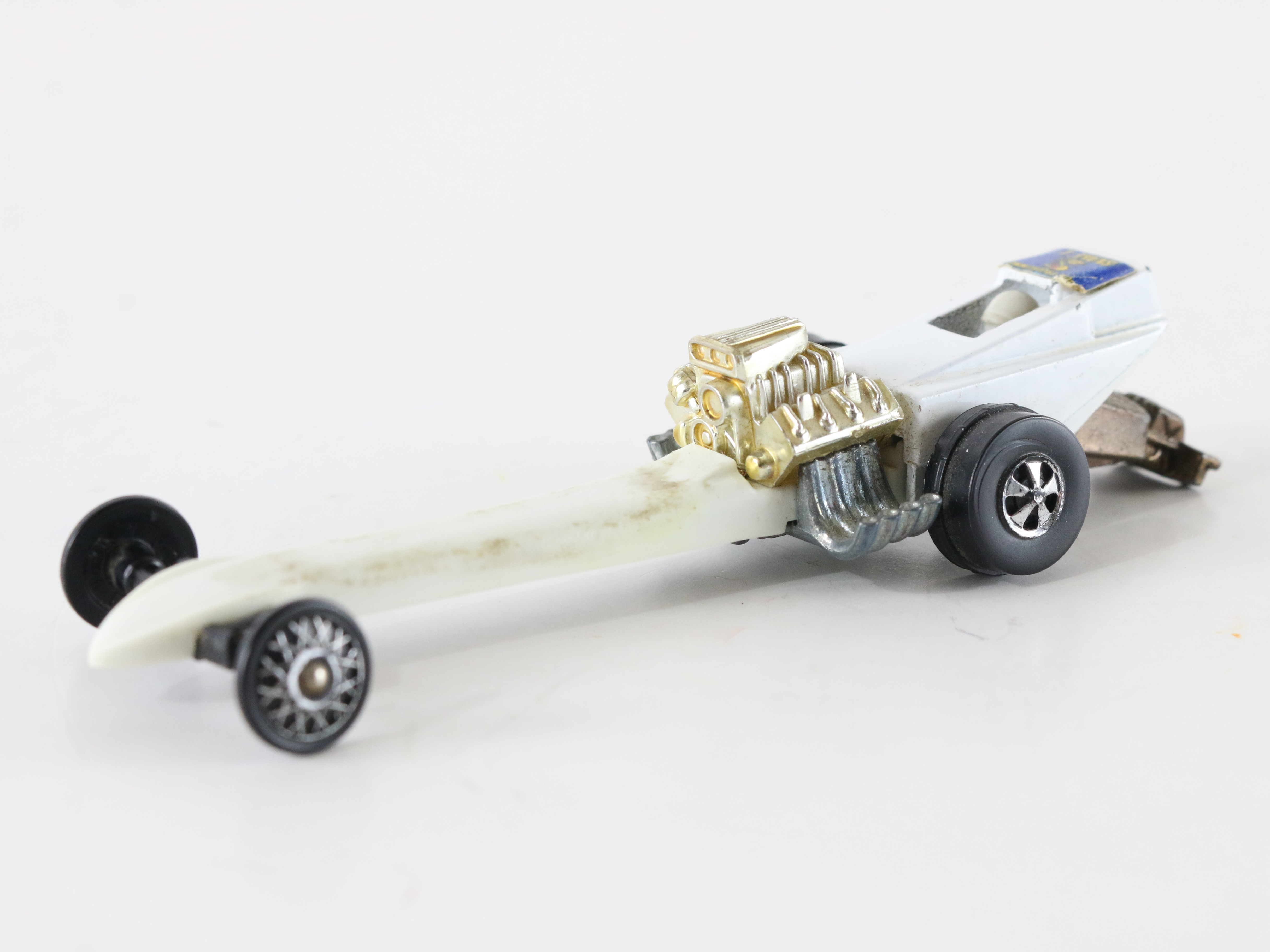 Vintage Hot Wheels Fuel Dragster Don Prudhomme Snake 1 White