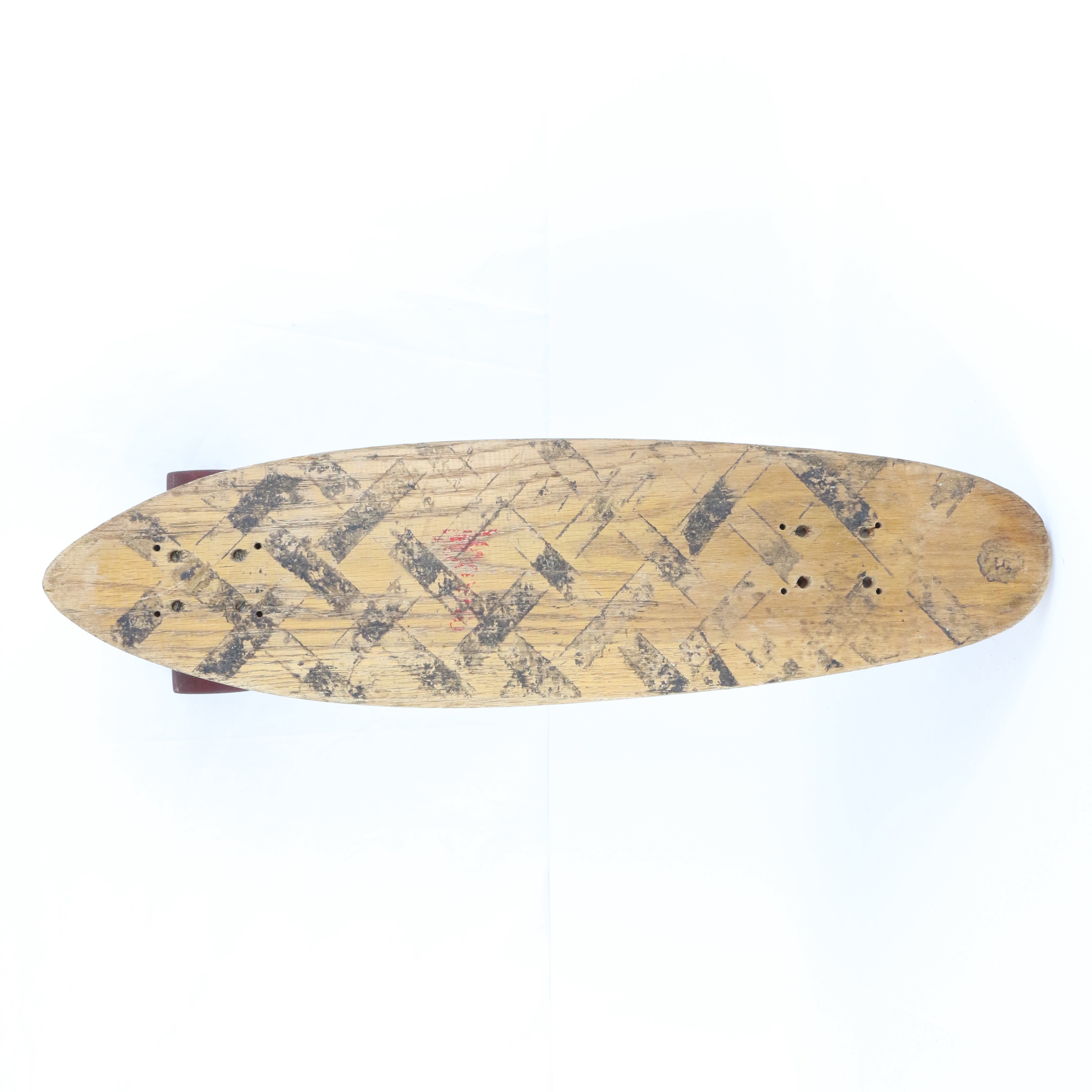 West Cal ACS-500 Wooden Vintage Penny Skateboard Deck W/ Wheels 25